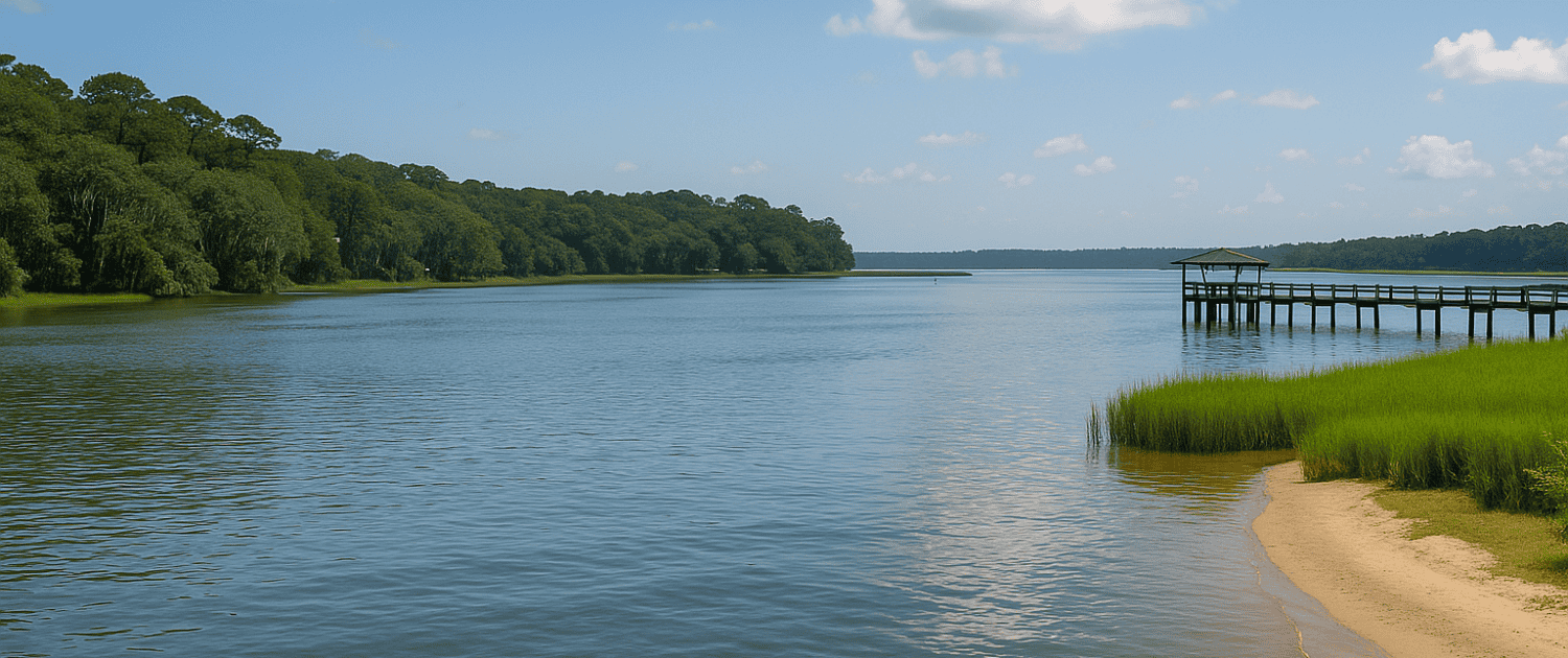 Bluffton SC Real Estate May River waterfront view near Old Town Bluffton